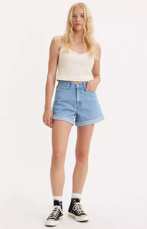 ROLLED 80S MOM WOMEN'S SHORTS