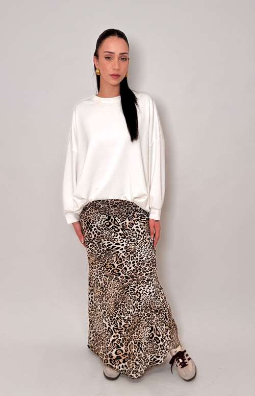 SILK TOUCH MAXI SKIRT | CHEETAH PRINT