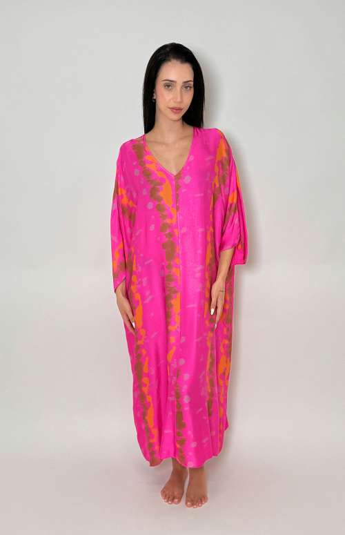 SILK MAXI DRESS | PINK