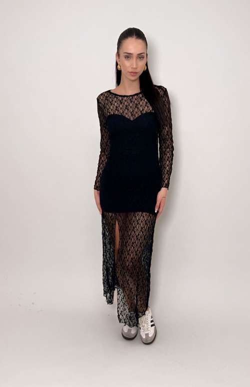 LACE DRESS | BLACK