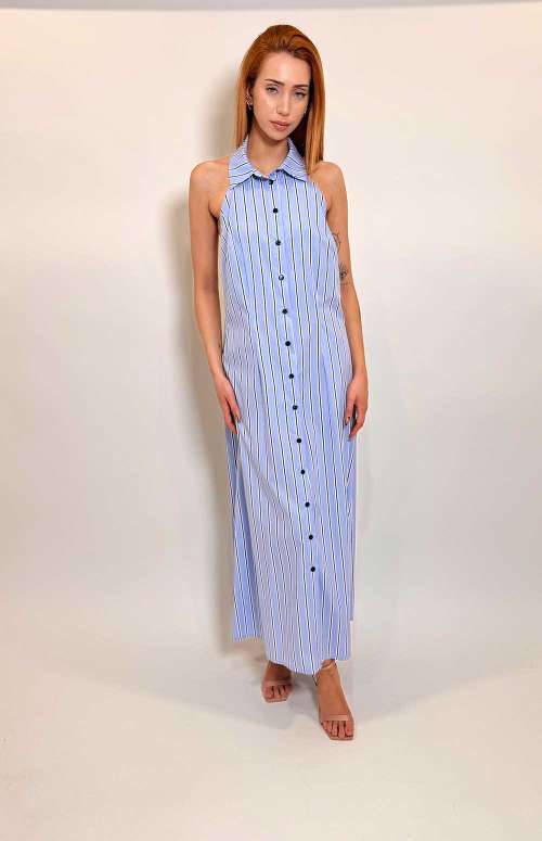 SHIRT DRESS | STRIPE BLUE