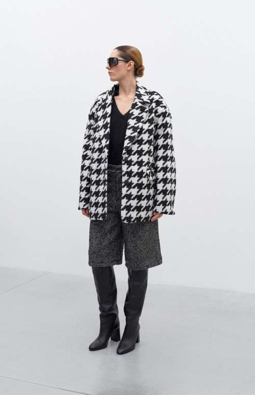 OVERSIZED HOUNDSTOOTH JACKET