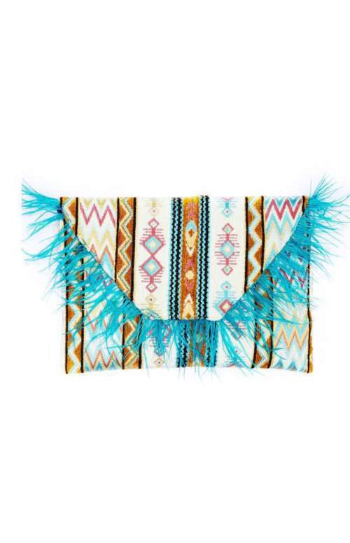 CHLOE FEATHER CLUTCH