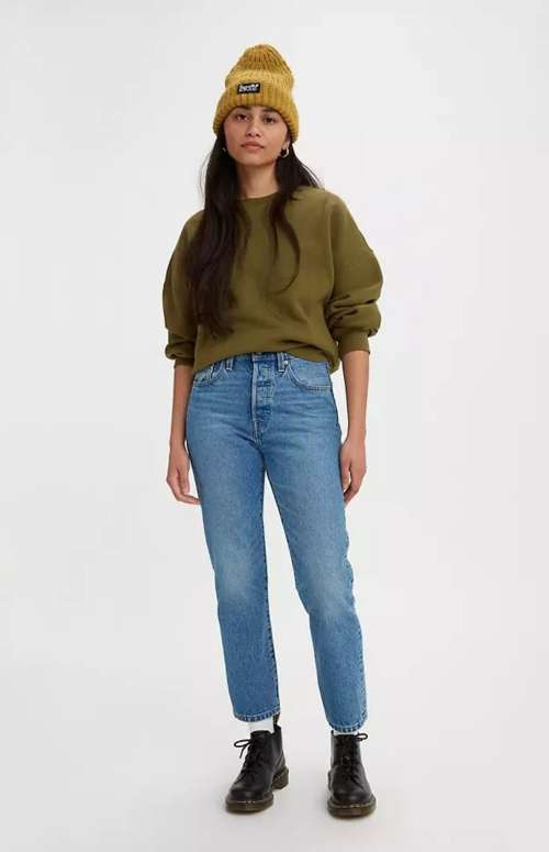 501 LEVI'S CROP JEANS