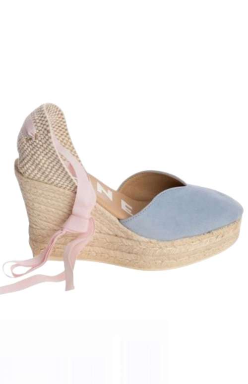 SOFT SUEDE HEART SHAPED WEDGE ESPADRILLES HAMPTONS