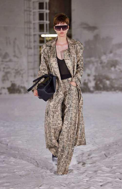 PYTHON PRINT TRENCH COAT