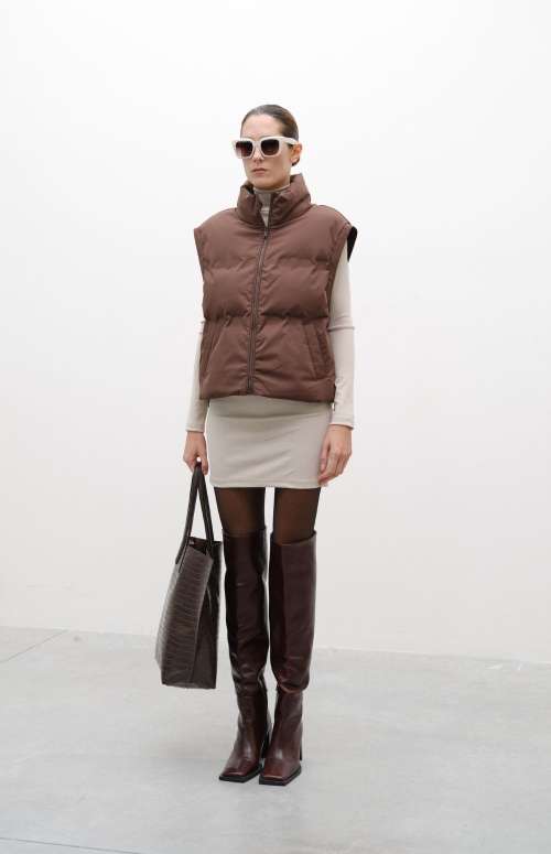 BOMBER VEST | BROWN