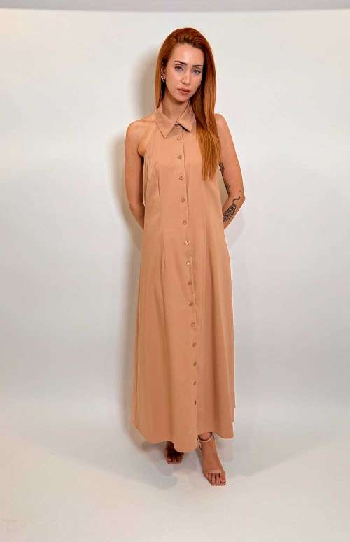 SHIRT DRESS | BEIGE