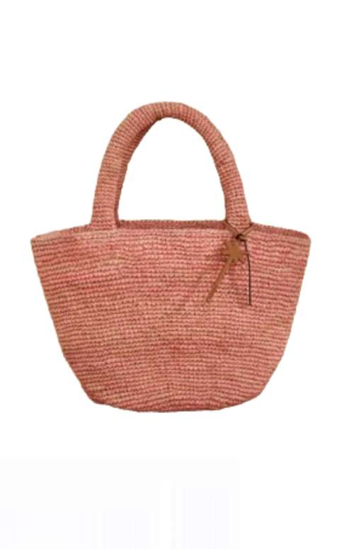 RAFFIA PINK SUMMER BAG MEDIUM