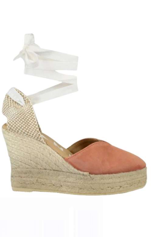 SOFT SUEDE HEART SHAPED WEDGE ESPADRILLES HAMPTONS