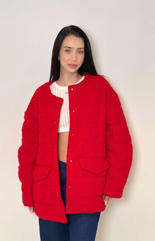 CREW NECK JACKET | RED