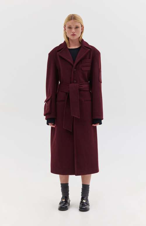 COOL GIRL COAT | BURGUNDY