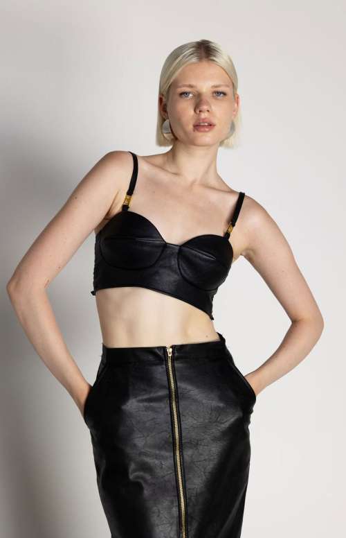 ALMA LEATHER BUSTIER