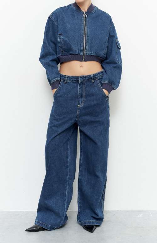 HIGH WAISTED BAGGY TROUSERS