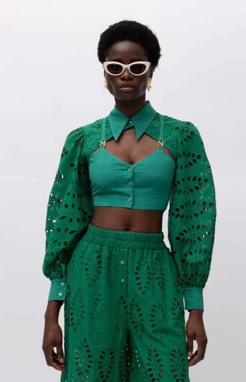 SIMON CROP TOP | GREEN