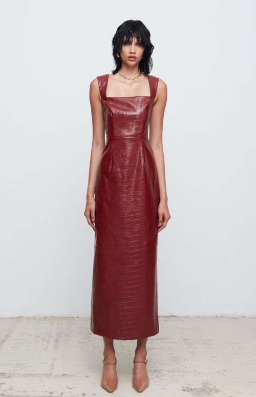 SARAH DRESS | BURGUNDY