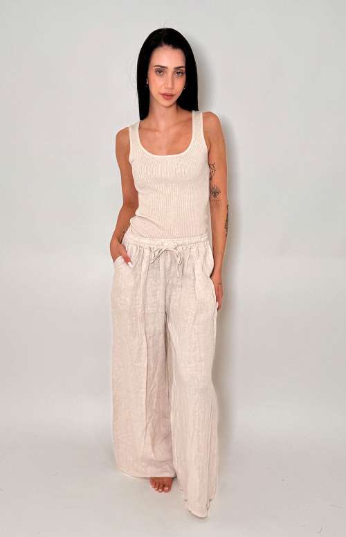 LINEN PANTS | BEIGE